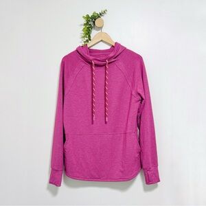 Title Nine Manresa Cowl Neck Hoodie Sweatshirt Pullover Magenta Pink